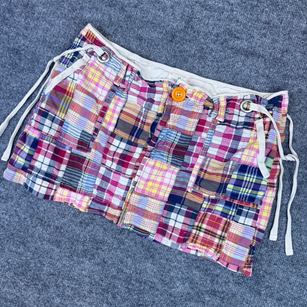 Y2K American Eagle Patchwork Plaid Mini Skirt Mul… - image 2